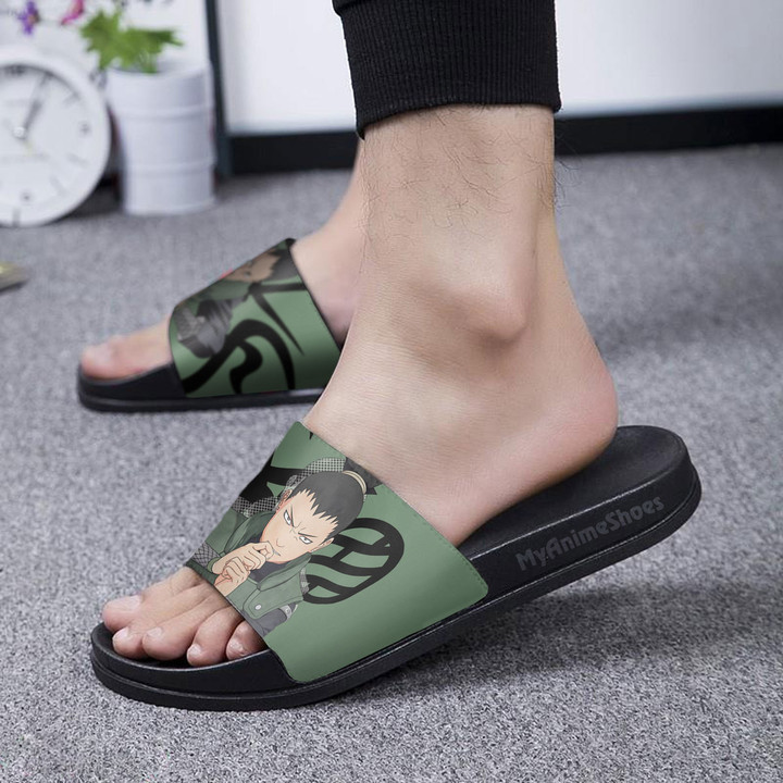 Nara Shikamaru Pattern Sandals Custom Naruto Footwear