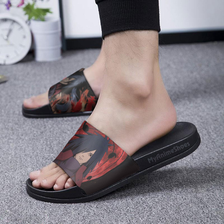 Madara Uchiha Pattern Sandals Custom Naruto Footwear