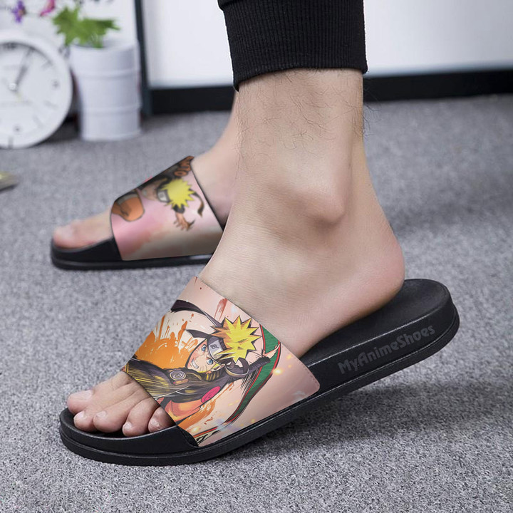 Naruto Uzumaki Pattern Sandals Custom Naruto Footwear