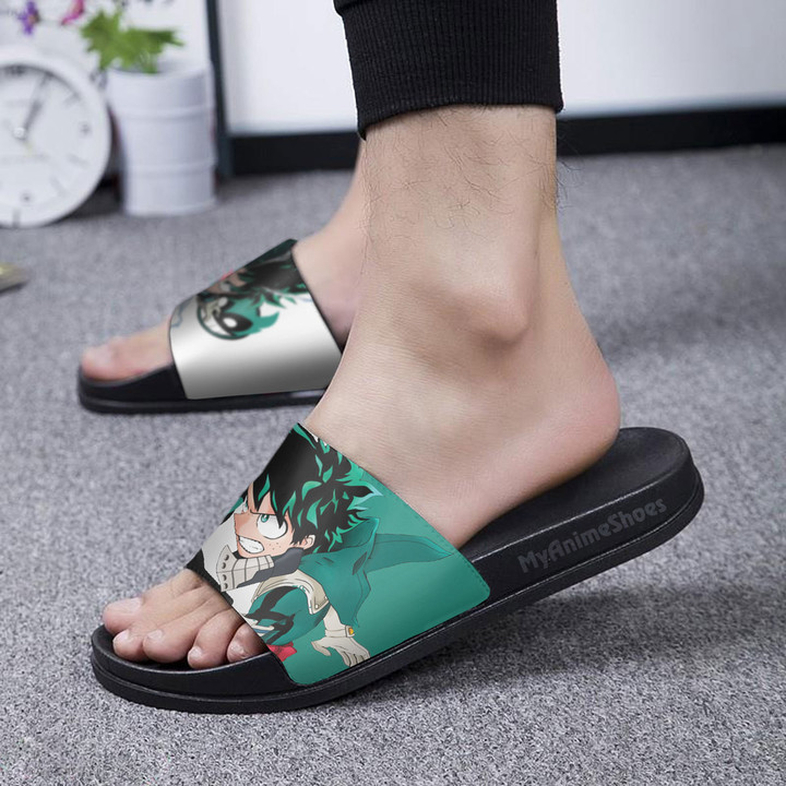 Deku Pattern Sandals Custom My Hero Academia Anime Footwear