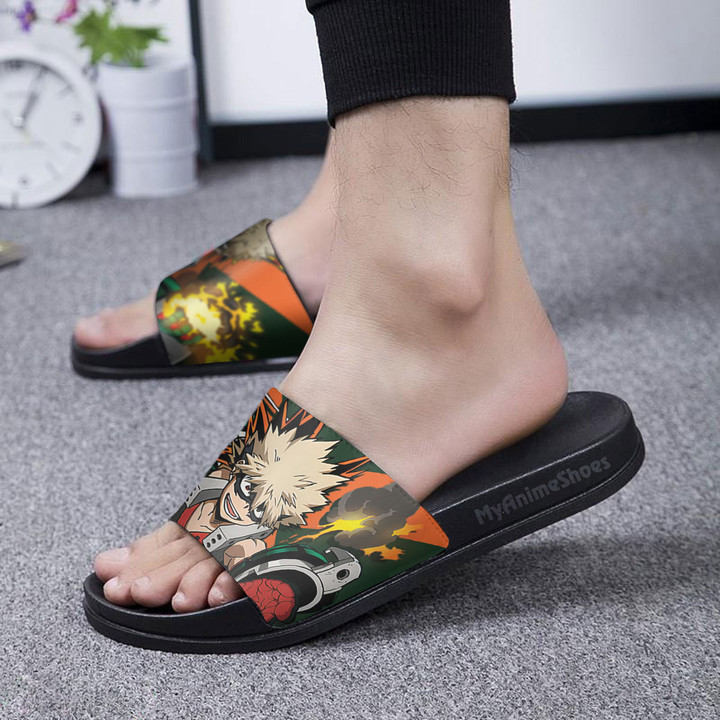 Kacchan Pattern Sandals Custom My Hero Academia Anime Footwear