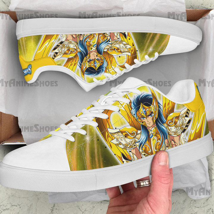 Aquarius Camus Skate Shoes Custom Saint Seiya Anime Sneakers
