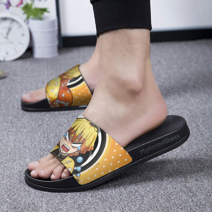 Zenitsu Pattern Sandals Custom Demon Slayer Footwear