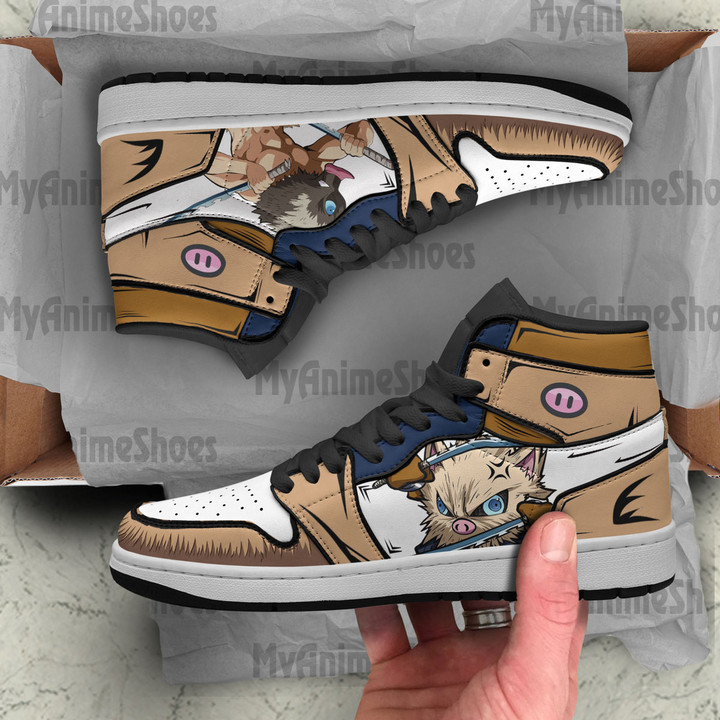 Mankey x Inosuke Shoes Demon Slayer - Pokemon Custom JD Sneakers