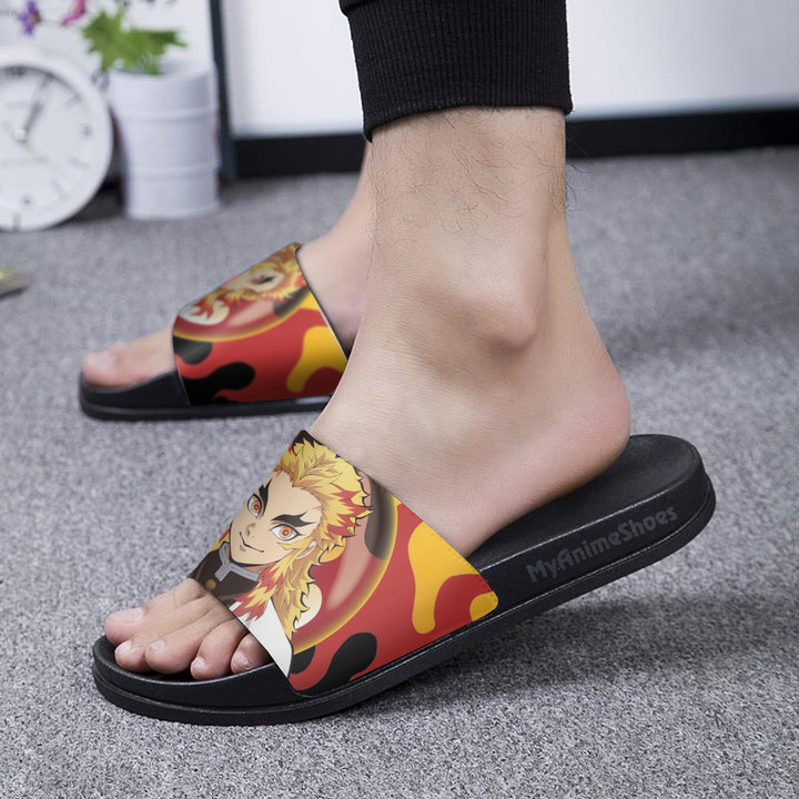 Rengoku Cape Pattern Sandals Custom Demon Slayer Footwear