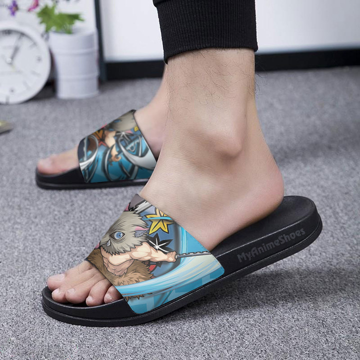 Inosuke boar mask Pattern Sandals Custom Demon Slayer Footwear