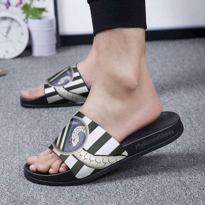 Demon Slayer Slide Sandals Custom Iguro Haori Footwear