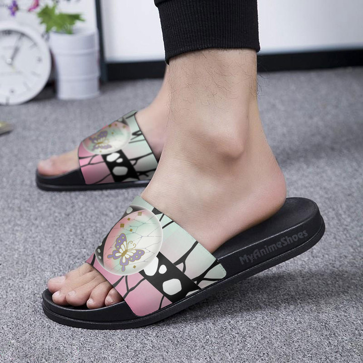 Demon Slayer Slide Sandals Custom Shinobu Footwear