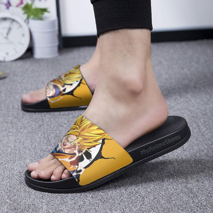 Dragon Ball Slide Sandals Custom Son Goku Saiyan Footwear