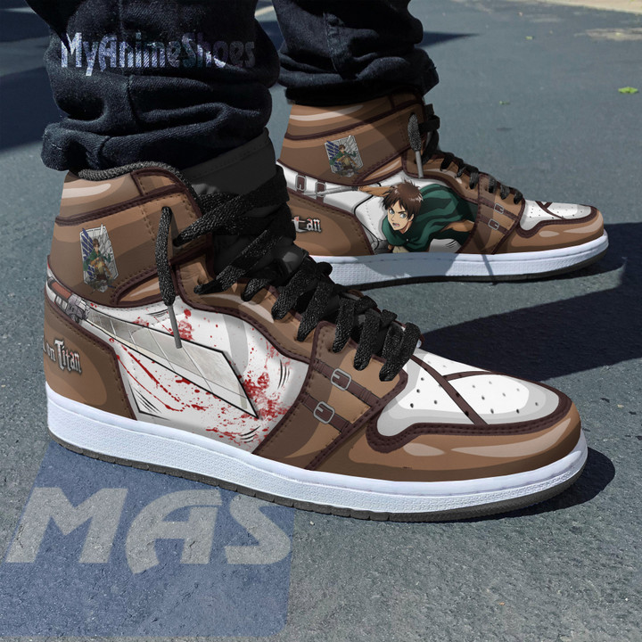 Eren Jaeger Anime Shoes Attack On Titan Custom JD Sneakers