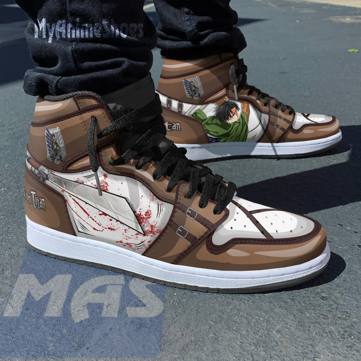 Levi Ackerman Anime Shoes Attack On Titan Custom JD Sneakers