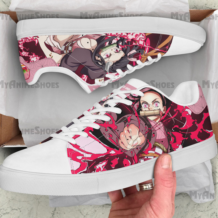 Nezuko Kamado Skate Shoes Custom Demon Slayer Anime Sneakers
