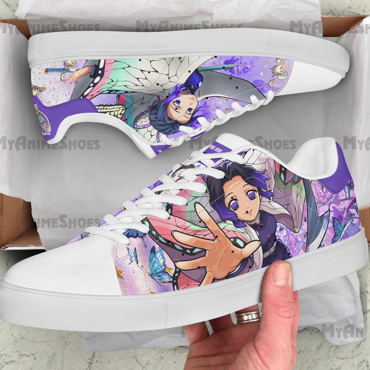 Shinobu Kocho Skate Shoes Custom Demon Slayer Anime Sneakers