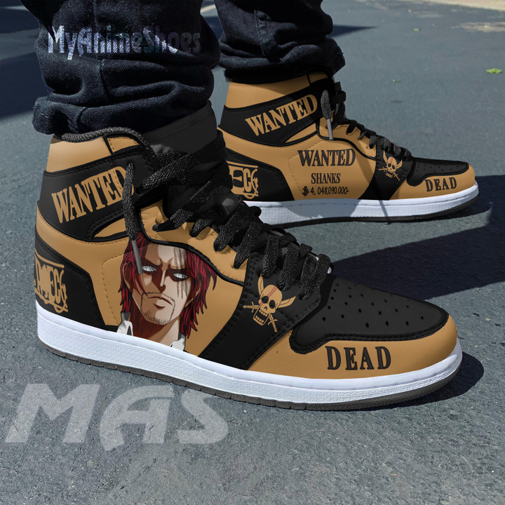 One Piece Anime Custom JD Sneakers Shanks Wanted Shoes