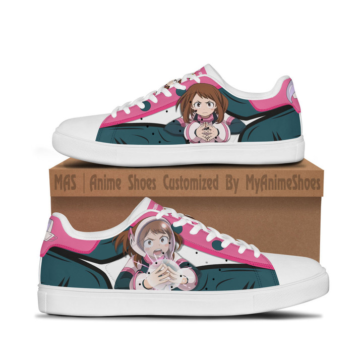 Ochako Uraraka Custom Sneakers My Hero Academia Anime Skate Shoes