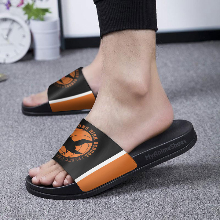 Karasuno High Slide Sandals Custom Haikyuu Footwear