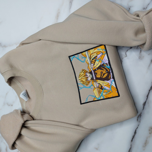 Zenitsu Embroidered Sweatshirt / Hoodie / T-shirt EKNYA035