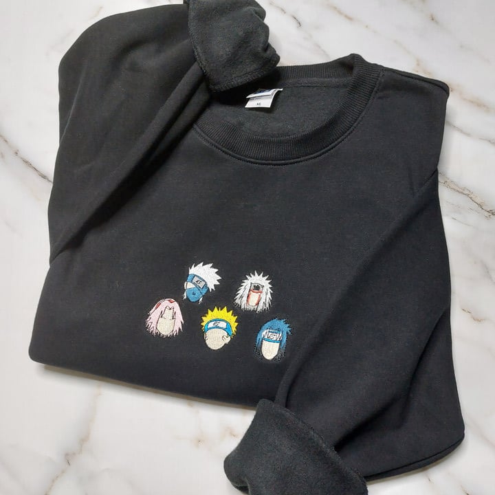 Naruto 5 Characters Embroidered Sweatshirt/Hoodie/T-shirt ENARU161