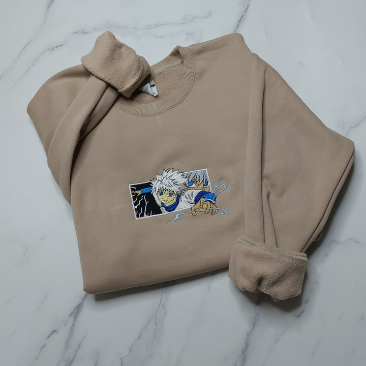 Killua Embroidered Sweatshirt / Hoodie / T-shirt EHUNT078