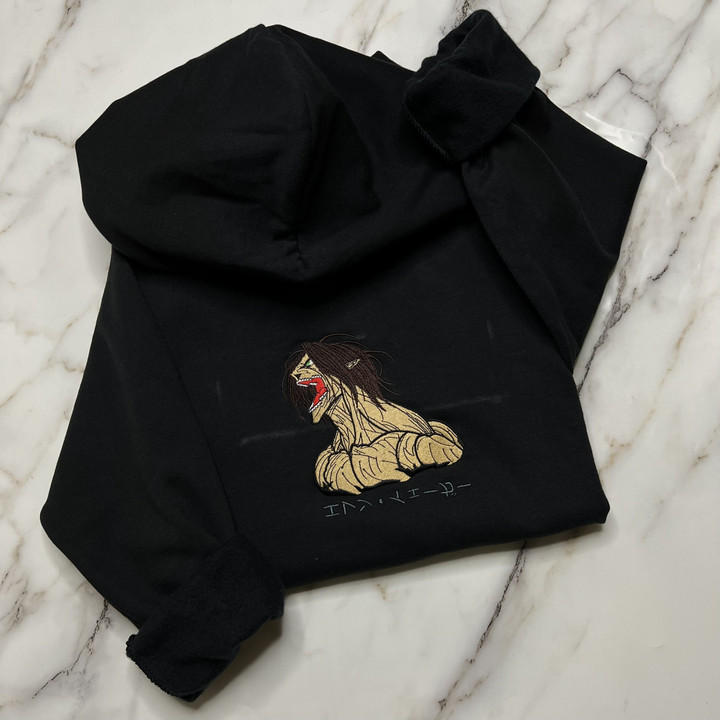 Eren Titan Embroidered Sweatshirt / Hoodie / T-shirt ETITA016