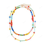 Colored Rice Bead Necklace