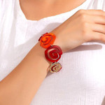 Red Rose Shape Bracelet