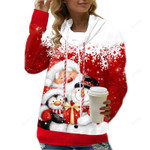 Santa Double Drawstring Pullover Sweatshirt