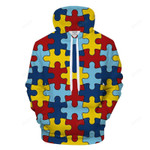 Autism Puzzle 3D - Hoodie