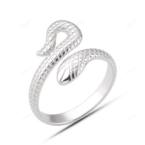 Sterling Silvery Snake Ring