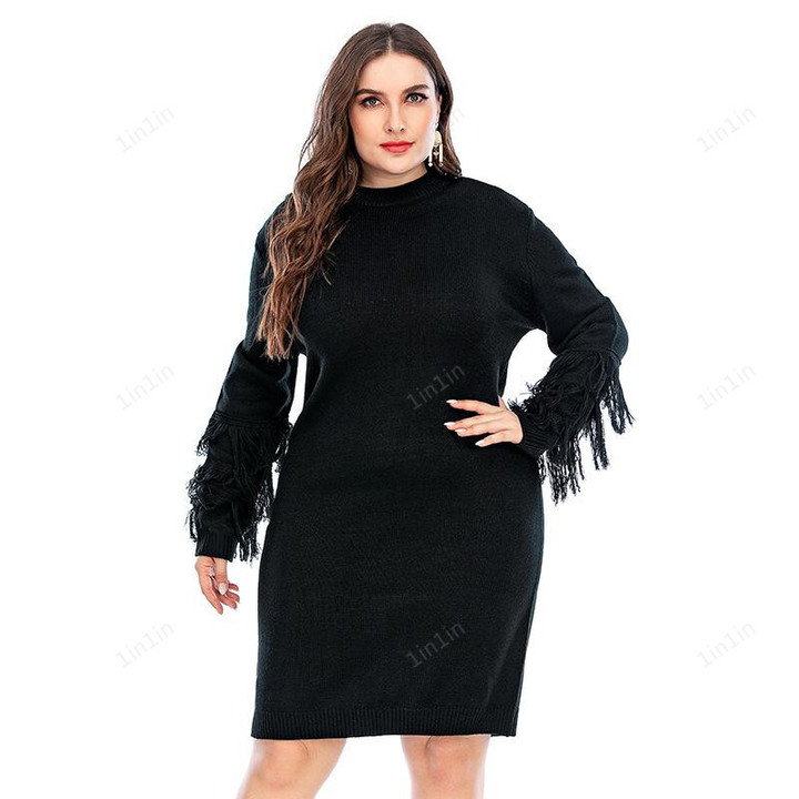 Plus Size Loose Black Dress