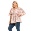 Fly Sleeve Loose V-neck Top
