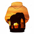 Sunsets & Elephants 3D - Hoodie