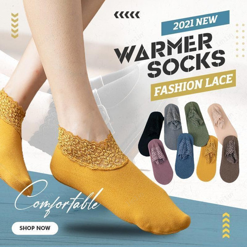 New Fashion non-slip Lace Warmer Socks