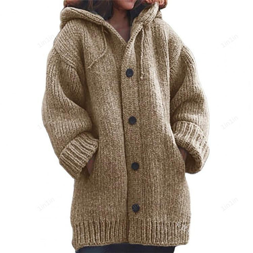 Warm Knitted Mid-length Sweater Outwear