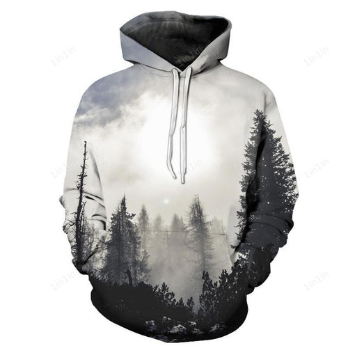 Forest Trees 3D  Hoodie 
