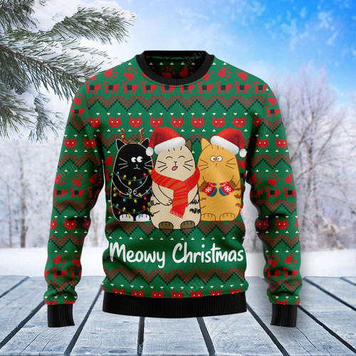 Cat Meowy Ugly  Sweater  