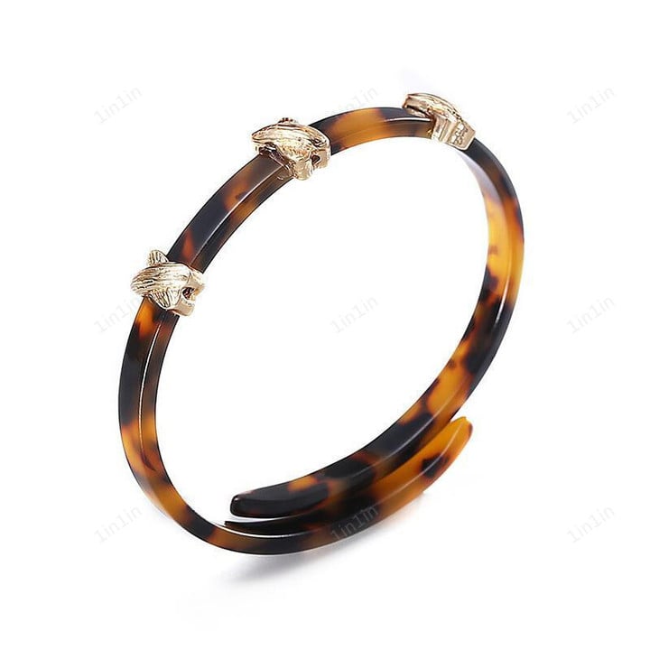 Leopard Amber Bracelet