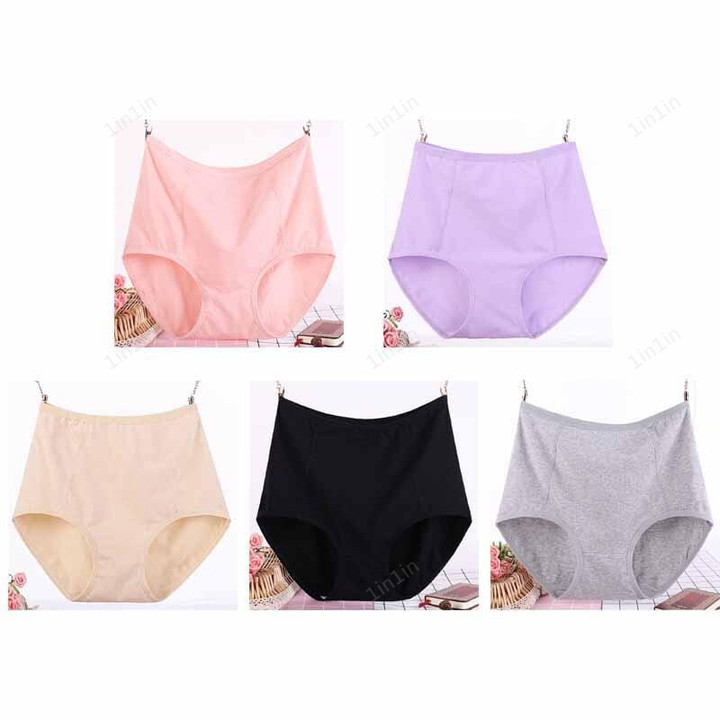 Plus Size Soft Cotton Panties 5PCS/Set