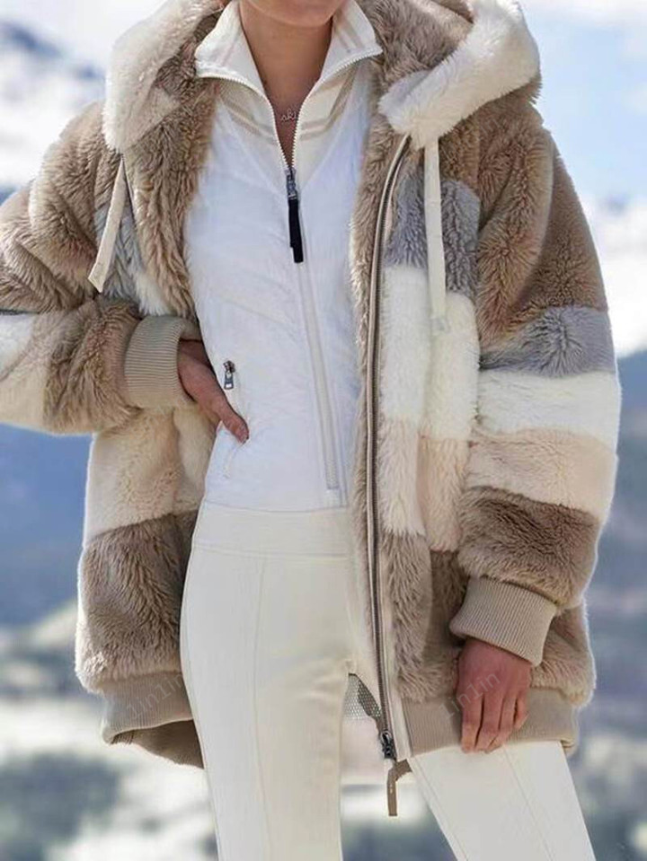 Sandra Women's Plush Hooded coat