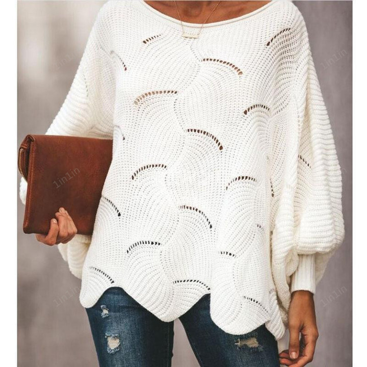 Sexy Hollow Comfortable Loose Knit Sweater