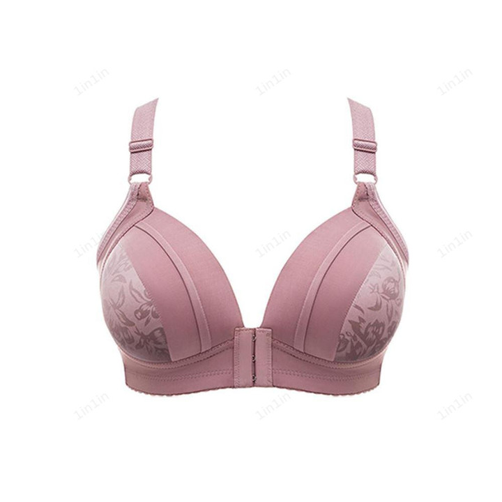 Thin Front Button Push-Up Bra Without Steel Rings