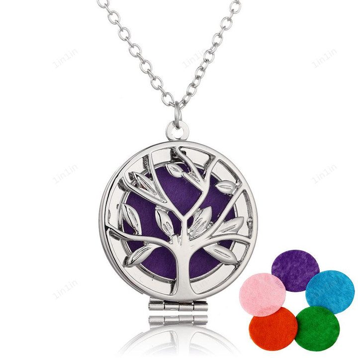 Tree of Life Aroma Box Necklace