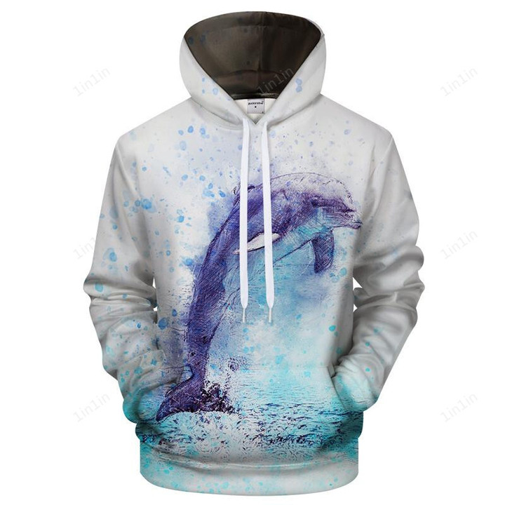 Dolphin 3D  Hoodie 