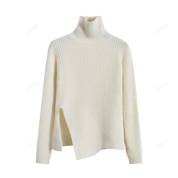 2022 Fall/Winter New Style Irregular Side Slit Inner Sweater
