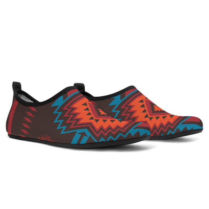 Navajo Seamless PatternAqua Shoes
