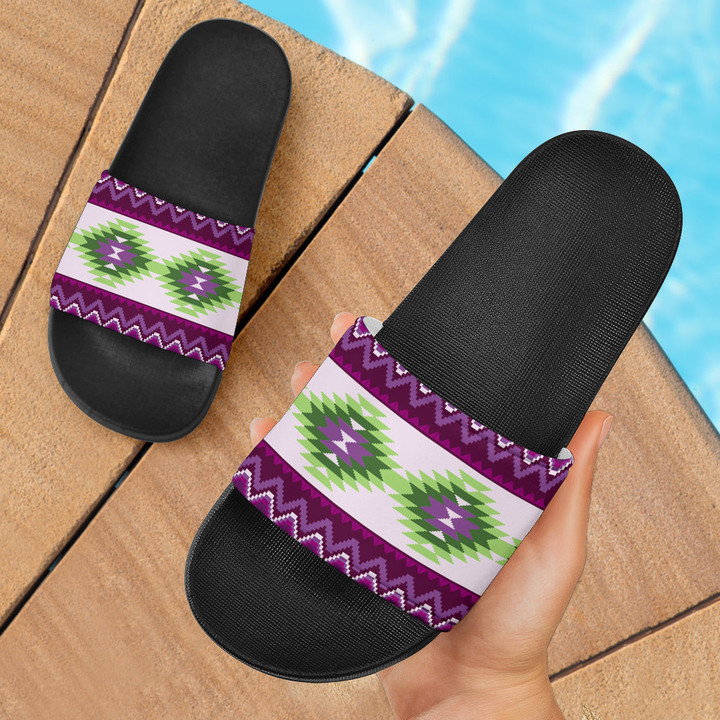 Pattern Native American Slide Sandals 03