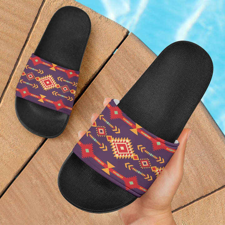 Pattern Native American Slide Sandals 15-01