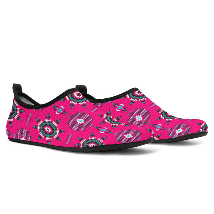 Pattern Pink Neon Aqua Shoes