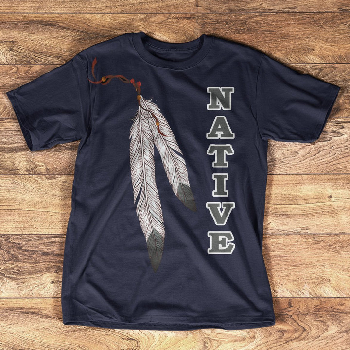 GB-NAT00340 Feathers Native American 3D T-Shirt