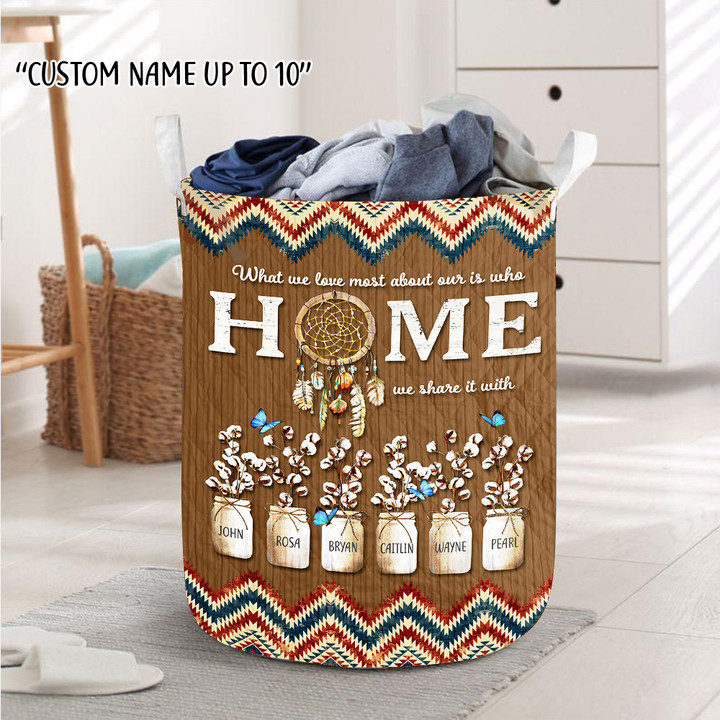 Custom Name Native Home Laundry Basket